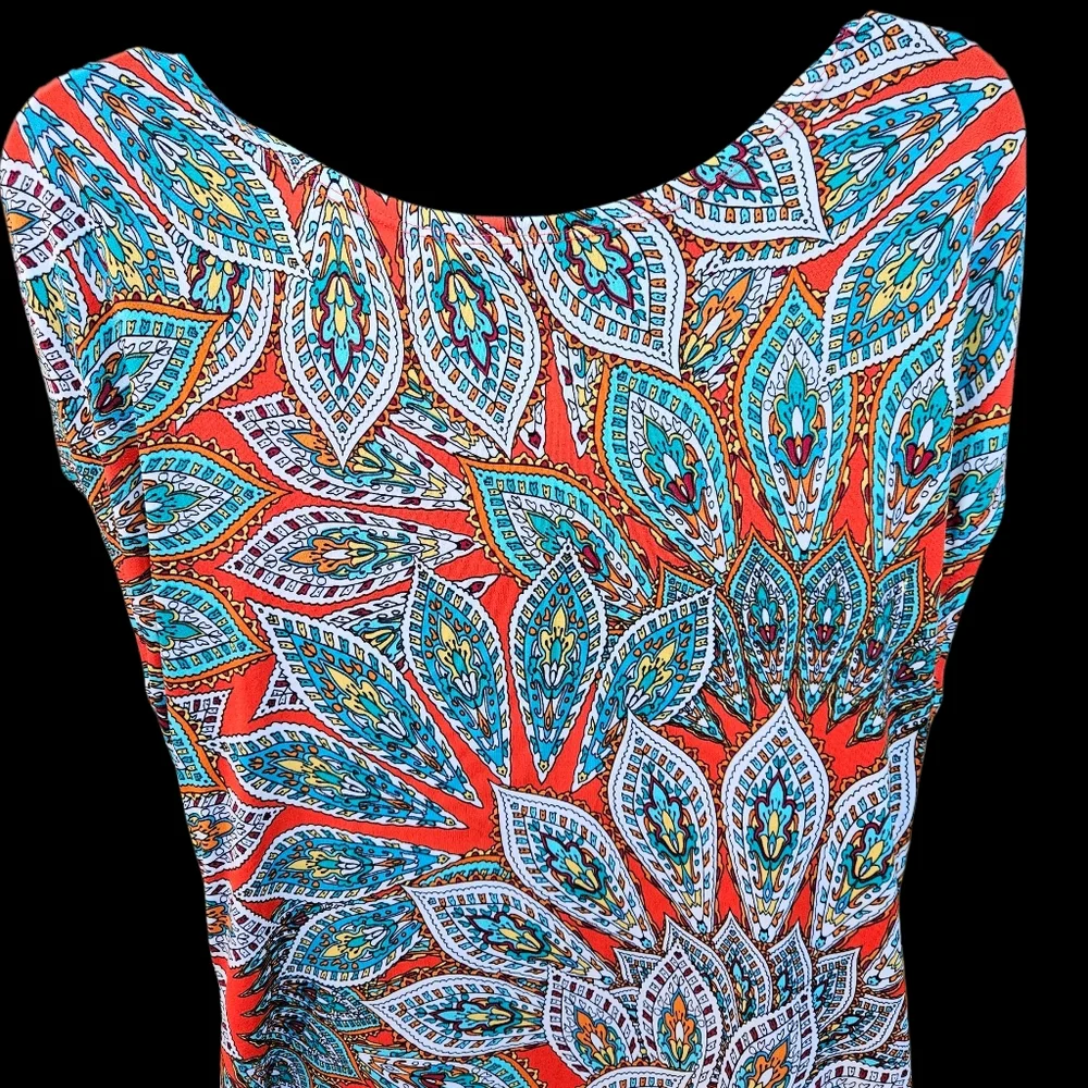 Enfocus Studio Patterned Mini Dress Women Size 14 - Picture 12 of 16